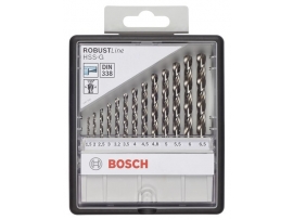 Vrtáky do kovu Bosch HSS-G, 135 °, 13-dílná sada (GSB21-2RE, GSB21-2RCT, GSB19-2RE, GSB16RE)